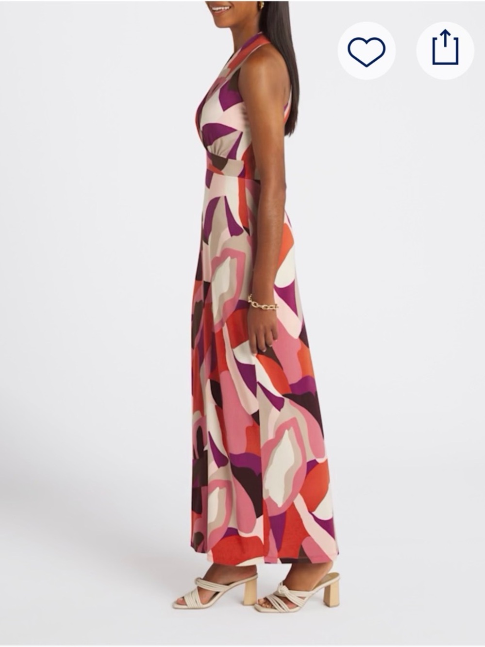 EUC Gilli Abstract Print Maxi Dress in Pink, Red & Purple Size Small - Picture 2 of 10
